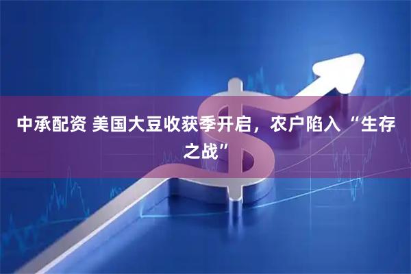 中承配资 美国大豆收获季开启，农户陷入 “生存之战”