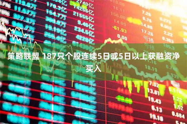 策略联盟 187只个股连续5日或5日以上获融资净买入